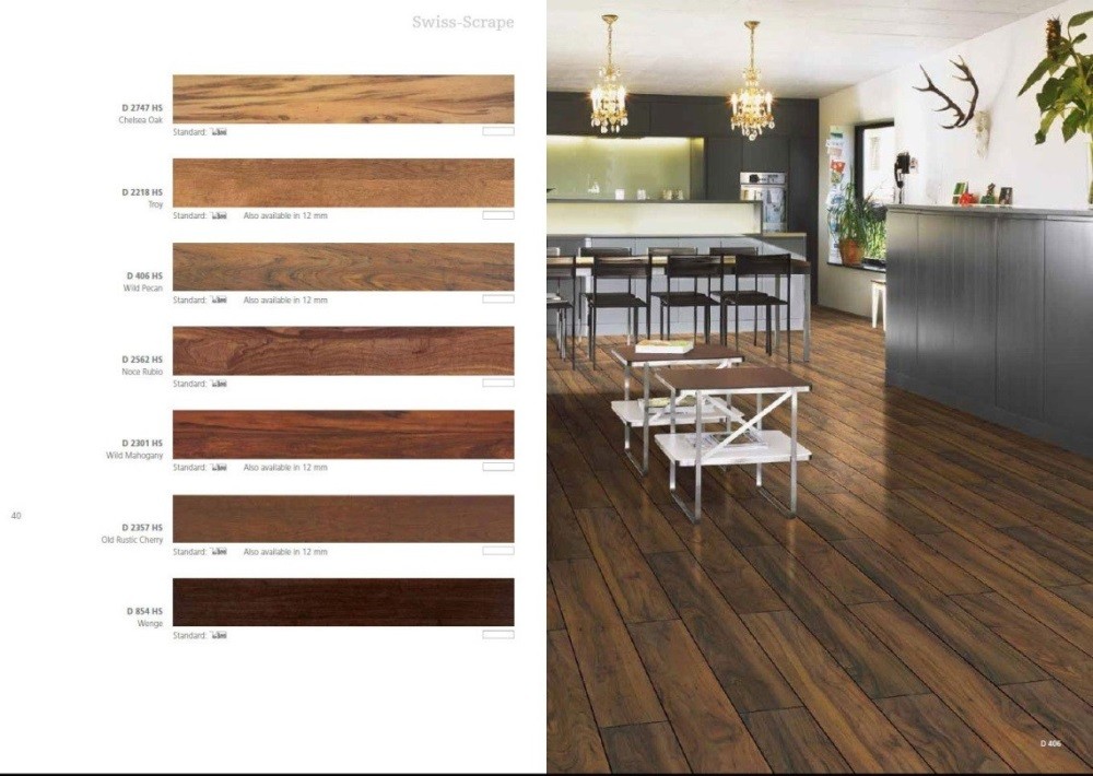 The laminated floor for cafe, restaurant or a dining room