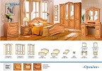 Modular system of furniture the Orchid. A bedroom. Manufacture of factory Furniture - Neman