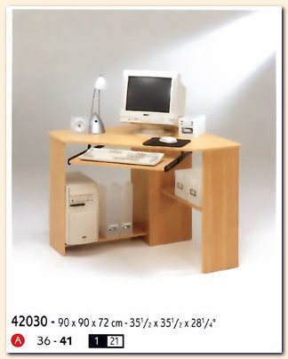 Computer tables and angular computer tables