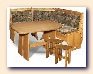 Dining room kitchen furniture :  Kitchen wood bench + Kitchen wood table  + 2 Kitchen wood chair